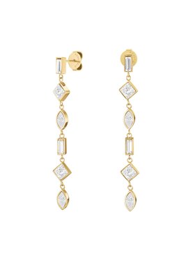 Rosefield Rosefield Kolczyki Playful Diamonds Złoty