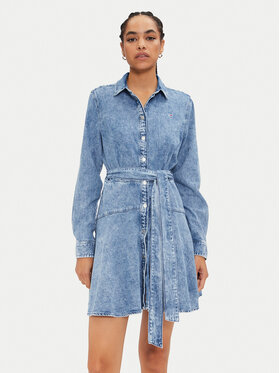Tommy Jeans Tommy Jeans Džinsinė suknelė Chambray DW0DW19813 Mėlyna Regular Fit