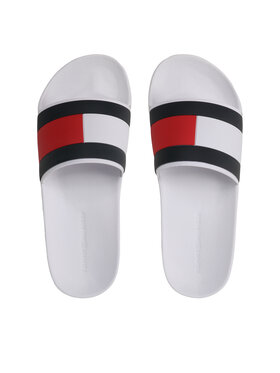 Tommy Hilfiger Natikači Rubber Th Flag Pool FM0FM04236 Bela