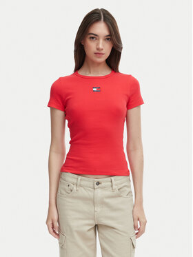 Tommy Jeans Tommy Jeans T-shirt DW0DW17881 Rosso Slim Fit