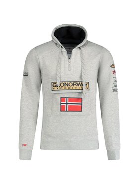 Geographical Norway Geographical Norway Bluza WU6620H/GNO-Blended Grey Szary Regular Fit