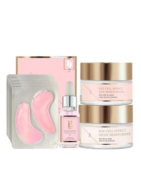 Erthskin London Erthskin London EGF day moisturizer + EGF CNight moisturizer + RoseBlossom eye pads + Rose Blossom Facial Oil Zestaw do pielęgnacji