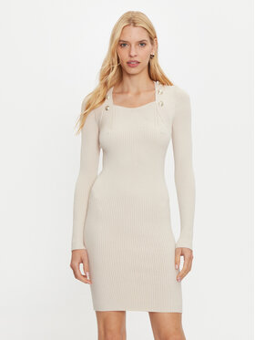 Marciano Guess Marciano Guess Strickkleid 4BGK01 5613Z Écru Slim Fit
