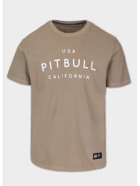 PITBULL PITBULL T-Shirt Koszulka męska USA CAL XL Beżowy Regular Fit