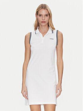 Guess Guess Rochie de zi V5GK04 KCOK1 Alb Bodycon Fit