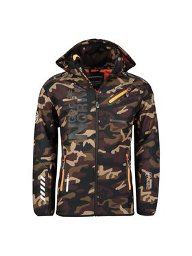 Geographical Norway Geographical Norway Kurtka softshell WU1057H-GN-KAKI-ORANGE Brązowy Regular Fit