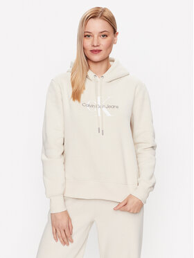 Calvin Klein Jeans Calvin Klein Jeans Суитшърт J20J221335 Екрю Regular Fit