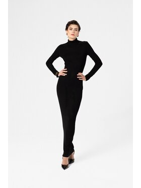 LE POSSÉ LE POSSÉ Φόρεμα υφασμάτινο SMZOP Μαύρο Slim Fit