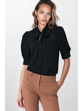 NIFE NIFE Bluzka B170 Czarny Feminine Fit
