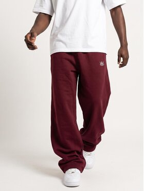 Jigga Wear Jigga Wear Spodnie dresowe Szerokie korona 131962 Bordowy Baggy Fit