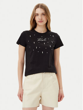KARL LAGERFELD KARL LAGERFELD Тишърт A2W17120 Черен Regular Fit