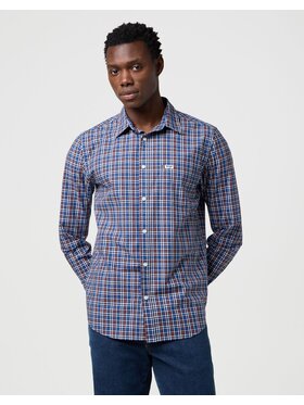 Wrangler Wrangler Koszula 1 PKT POPLIN SHIRT Kolorowy Regular Fit