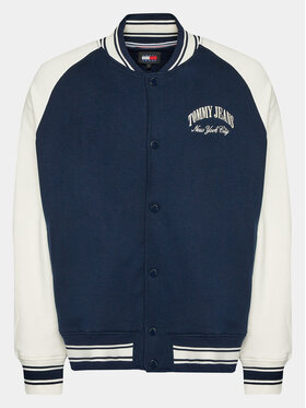 Tommy Jeans Tommy Jeans Bluză Varsity DM0DM18400 Bleumarin Relaxed Fit