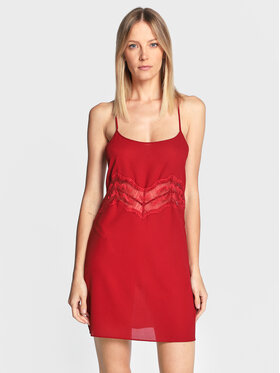 Calvin Klein Underwear Calvin Klein Underwear Nočná košeľa Chemise 000QS6846E Červená Regular Fit