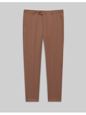Borgio Borgio Spodnie garniturowe monticiano_br Brązowy Slim Fit