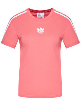 adidas adidas Футболка adicolor 3D Trefoil GN6702 Рожевий Loose Fit