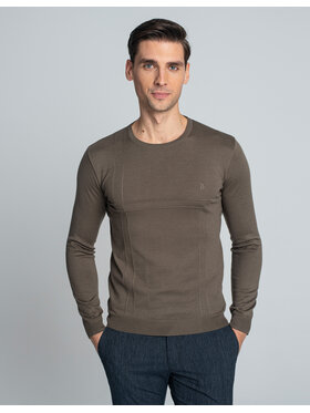 Borgio Borgio Sweter freia Brązowy Classic Fit