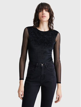 Desigual Desigual Body 22WWQK16 Fekete Slim Fit
