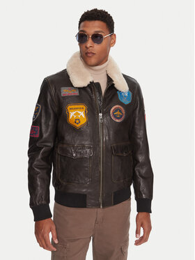 Milestone Milestone Kožená bunda MSMatti 531070 60400 Černá Regular Fit