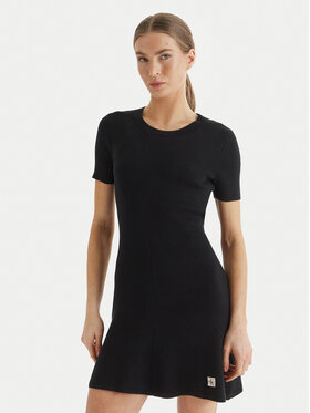 Calvin Klein Jeans Calvin Klein Jeans Плетена рокля LV047F325G Черен Slim Fit