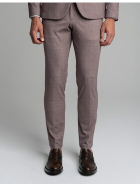 Borgio Borgio Spodnie garniturowe Esine Fioletowy Slim Fit