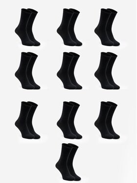 Urban Socks Urban Socks Zestaw 10 par wysokich skarpet męskich Zestaw 10 Par Długich Skarpet Męskich Czarnych Urban Socks No Logo 41-46 Czarny