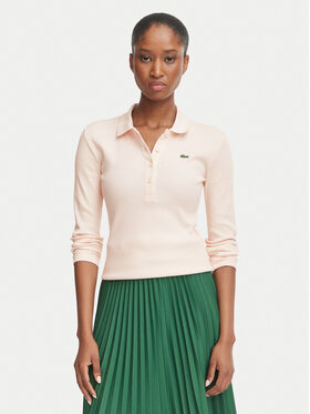 Lacoste Lacoste Polo marškinėliai DF5281 Šviesiai rožinė Slim Fit