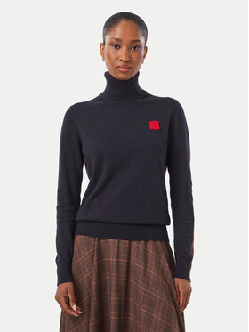 MAX&Co. MAX&Co. Rollkragenpullover Quadro 2626366023200 Dunkelblau Regular Fit