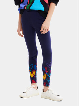 Desigual Leggings 23WGKK01 Plava Regular Fit