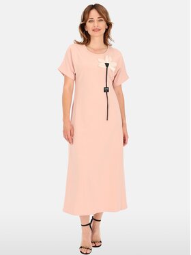 Perso Perso Sukienka letnia RBE241055F Różowy Regular Fit