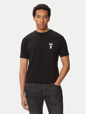 KARL LAGERFELD KARL LAGERFELD T-krekls 755048 563235 Melns Regular Fit