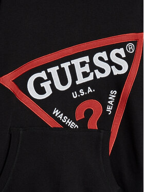 Guess Majica Dugih Rukava L2YQ07 KAD70 Crna Oversize