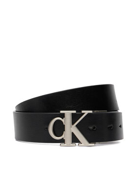 Calvin Klein Calvin Klein Pasek Ck Buckle Tumbled 35Mm Adj/Rev LV04D7049G Czarny