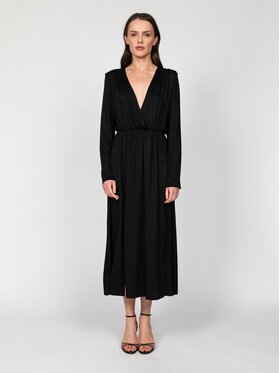 Nudyess Nudyess Sukienka codzienna Capella Midi Czarny Regular Fit