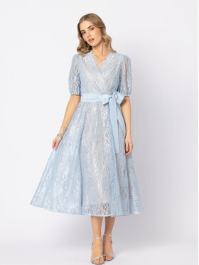 LIDIA KALITA LIDIA KALITA Sukienka koktajlowa Sharon Niebieski jasny Flare Fit