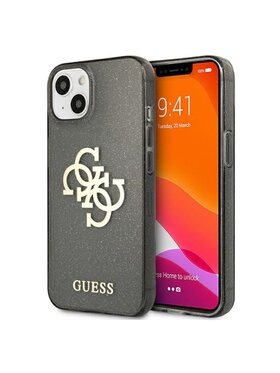 Guess Guess Etui na telefon Glitter 4G Big Logo Czarny