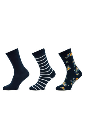 Pepe Jeans Pepe Jeans Unisex ilgų kojinių komplektas (3 poros) Floral Cr 3P PLU30009 Tamsiai mėlyna