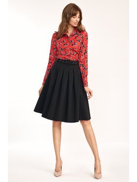 NIFE NIFE Spódnica midi SP75 Czarny A-Line Fit