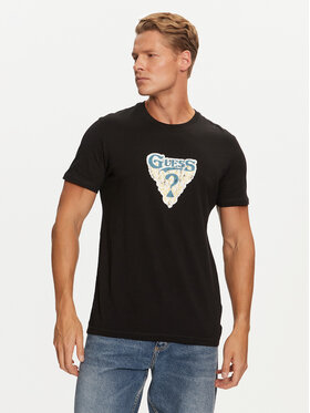 Guess Guess T-shirt M4BI44 I3Z14 Crna Slim Fit