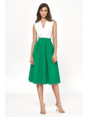 NIFE NIFE Spódnica midi SP69 Zielony Regular Fit