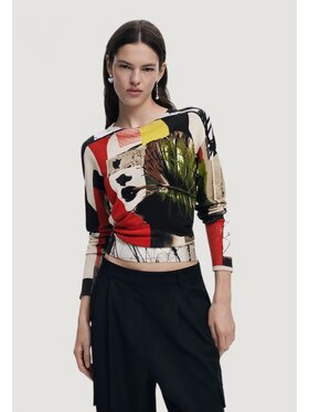 Desigual Desigual Sweter JERS_COLLAGE_LACROIX Zielony Sweat Fit