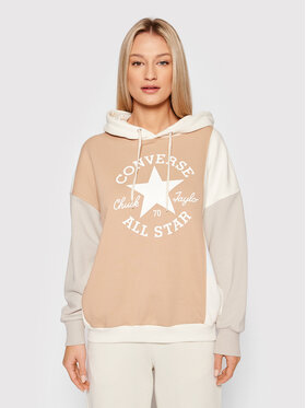 Converse Converse Sweatshirt Color-Blocked 10022963-A02 Beige Oversize