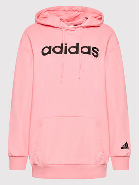 Adidas Majica Dugih Rukava Linear Ov HD1754 Ružičasta Loose Fit