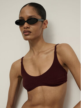 La Mania La Mania Top AURORA Bordowy Classic Fit