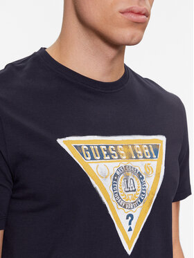 Guess T-shirt M4RI38 J1314 Tamnoplava Slim Fit