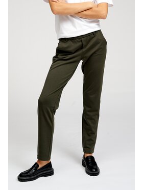 TeeShoppen TeeShoppen Spodnie garniturowe 'Perform Collection' Zielony Slim Fit
