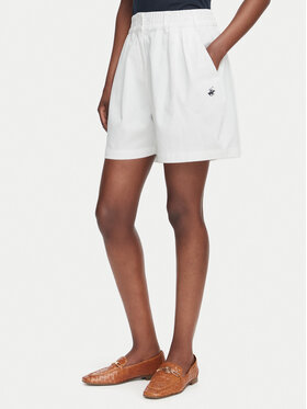 Beverly Hills Polo Club Beverly Hills Polo Club Шорти з тканини P-SS26W-B576580 Білий Regular Fit