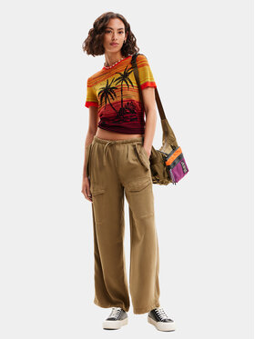 Desigual Desigual T-Shirt Dubai 24SWTK87 Pomarańczowy Regular Fit