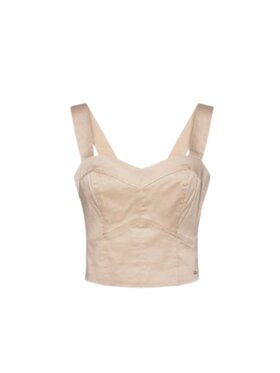 Guess Jeans Guess Jeans Top Sl aurora corset Beżowy Extra Slim Fit