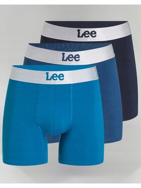 Lee Lee Bokserki Keenan 3 Pack Cotton Elastane Medium Trunks Niebieski